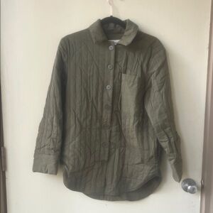 Treasure & Bond Olive Quilted Jacket